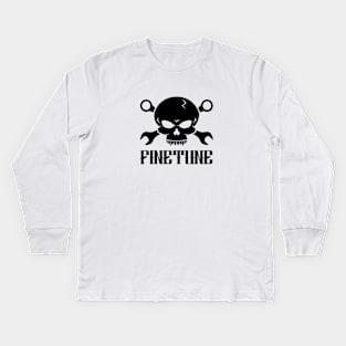 Skull 'n' Tools 2 - Finetune (black) Kids Long Sleeve T-Shirt